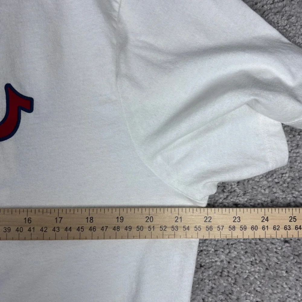 True Religion World Tour Graphic T-Shirt Mens Large Buddha‎ Guitar White